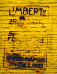 Limbert's signature brand. The light yellow color of the image is not accurate, but rather what I call a digital anomaly. 